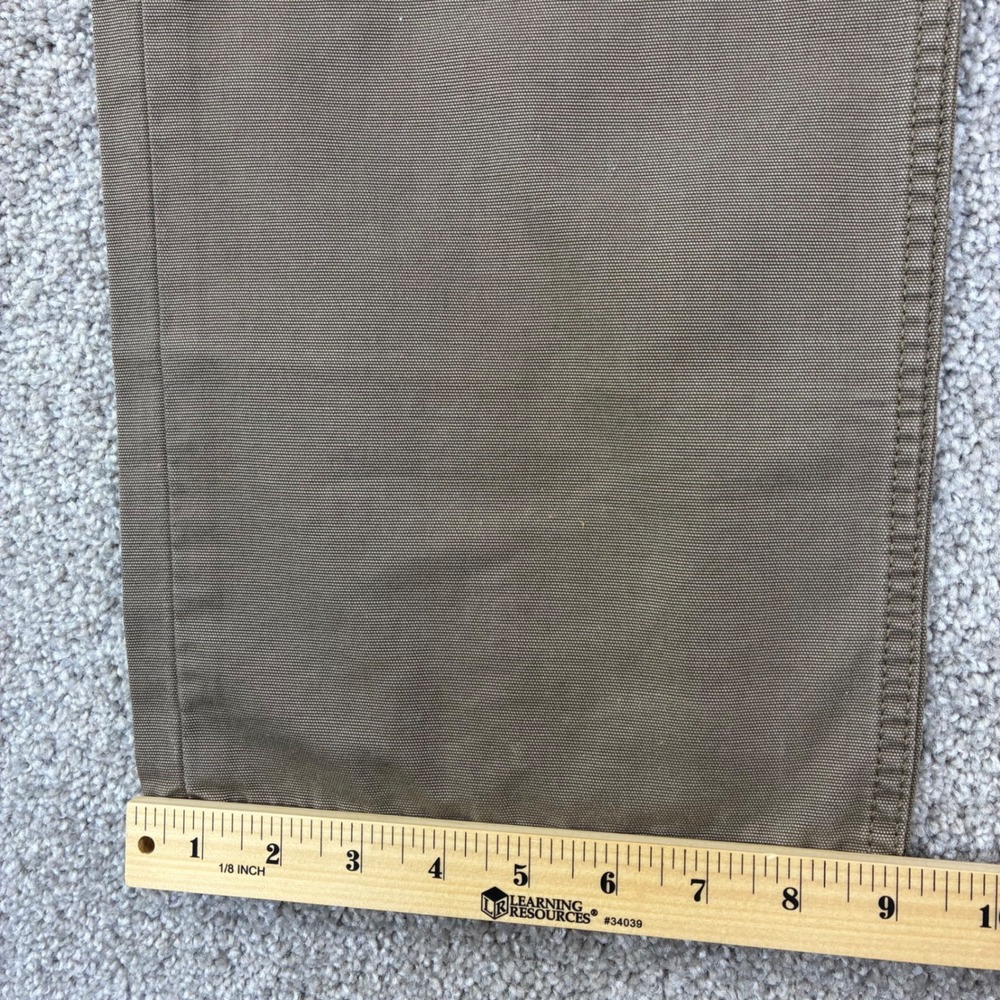 Levis 514 Straight Fit Pants Mens 38x32 Brown Canvas Workwear Cotton Jeans - Picture 10 of 12